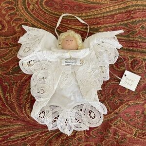Vintage White Lace Angel Ornament